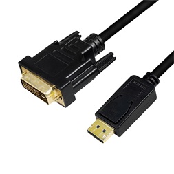 Logilink CV0132 DisplayPort kábel, DP/M DVI/M, 1080p, fekete, 3 m