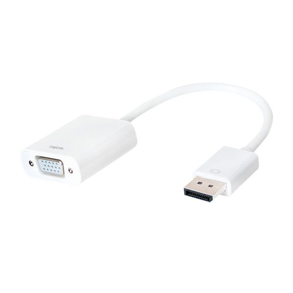 Logilink CV0059B DisplayPort kábel, DP/M HD15/F, 1080p, fehér, 0,15 m