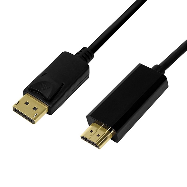Logilink CV0128 DisplayPort kábel, DP/M-HDMI-A/M, 4K/30 Hz, fekete, 3 m