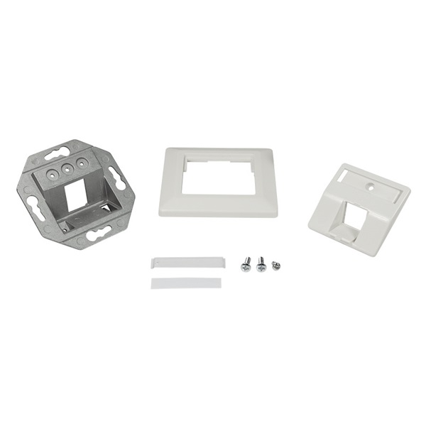 Logilink NK4027 Előlap 1 Keystone jack csatlakozóhoz, 45 -os kimenet, fehér