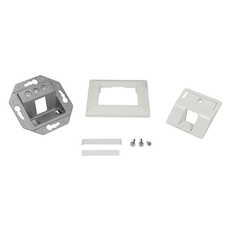 Logilink NK4027 Előlap 1 Keystone jack csatlakozóhoz, 45 -os kimenet, fehér