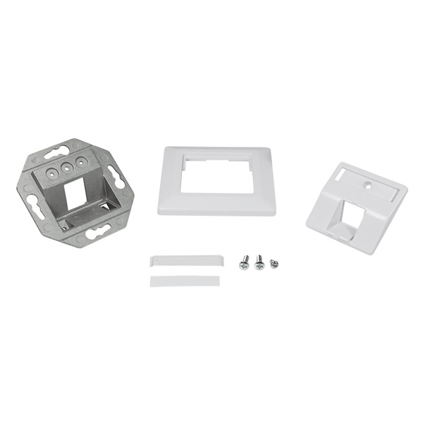 Logilink NK4026 Előlap 1 keystone jack csatlakozóhoz, 45 -os kimenet, fehér