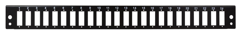Logilink FB2402B Előlap 24 x SC-Duplex vagy LC-Quad száloptikai patch panelhez, fekete