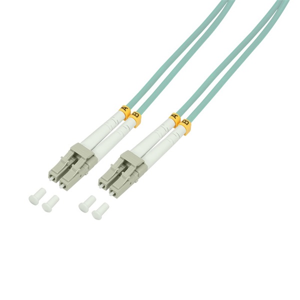Logilink FP3LC15 Fiber duplex patch kábel, OM3, 50/125 , LC-LC, aqua, 15 m