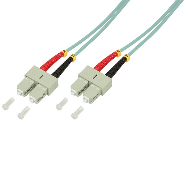 Logilink FP3SC01 Fiber duplex patch kábel, OM3, 50/125 , SC-SC, aqua, 1 m