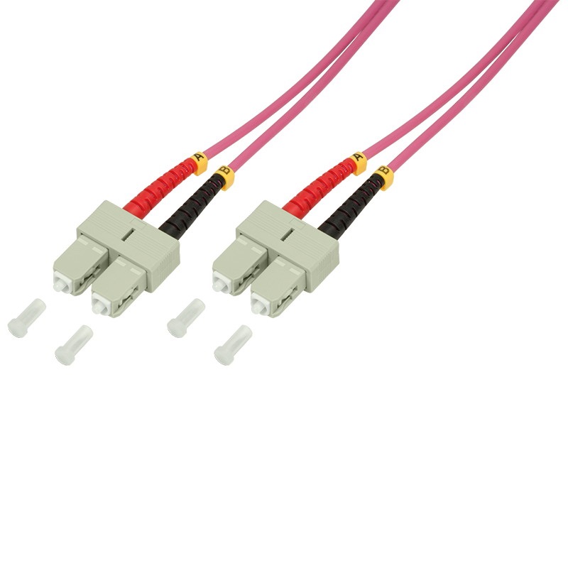 Logilink FP4SC20 Fiber duplex patch kábel, OM4, 50/125 , SC-SC, lila, 20 m