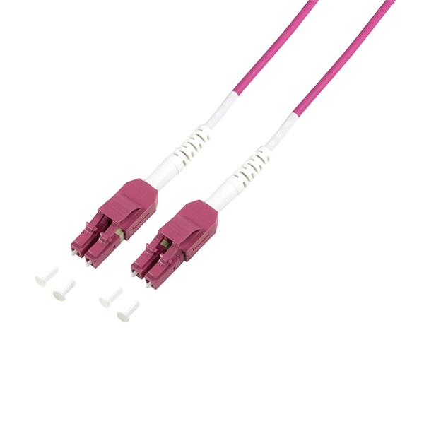 Logilink FP4UB02 Fiber duplex patch kábel, OM4, 50/125 , Uniboot LC-LC, lila, 2 m
