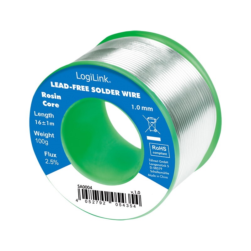 Logilink SA0004 Forrasztóhuzal 1 mm (ólommentes), 0,7 % réz, 100 g