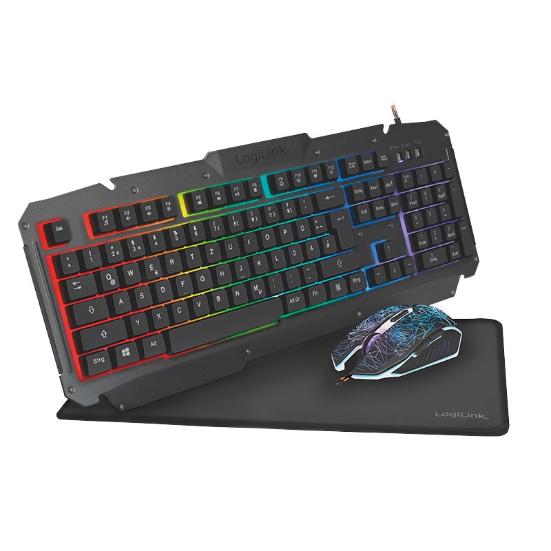 Logilink ID0185 Gaming szett, billentyűzet, egér és egérpad