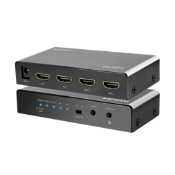 Logilink HD0039 HDMI kapcsoló, 2x2 portos, kétirányú, 4K/60 Hz, EDID, HDCP, HDR, leskálázó