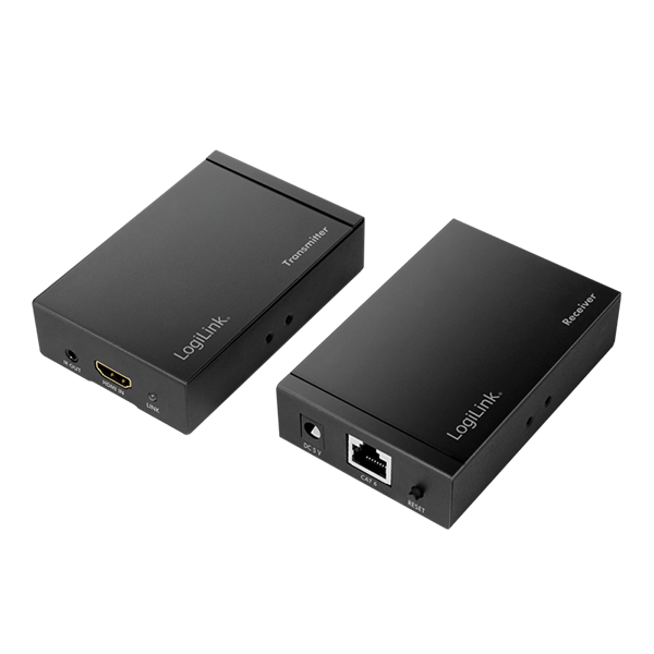 Logilink HD0024 HDMI bővítő készlet LAN-on keresztül, 50 m, 4K/30 Hz, HDCP, IR