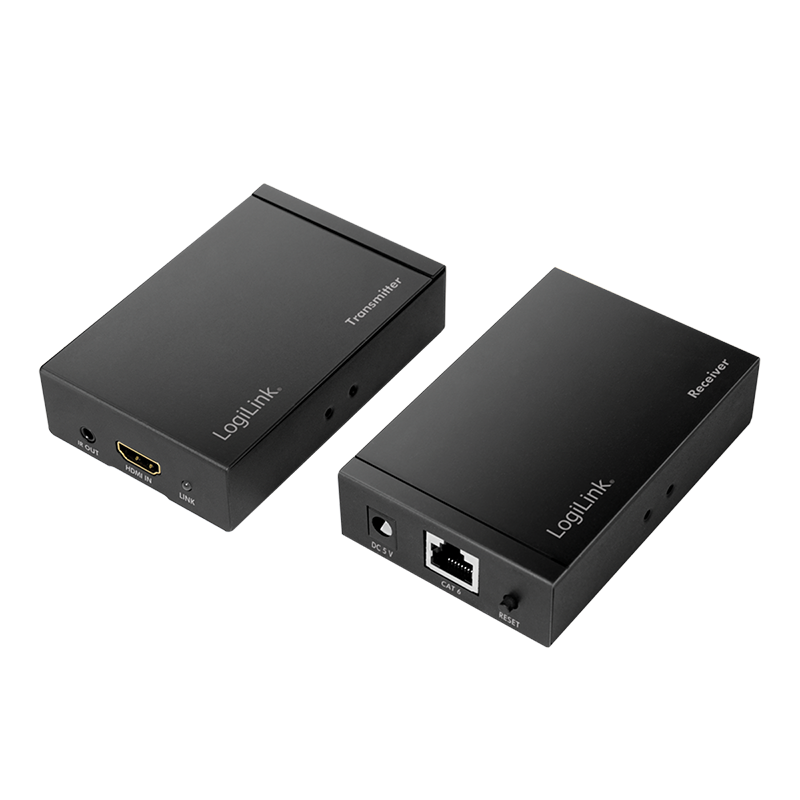 Logilink HD0024 HDMI bővítő készlet LAN-on keresztül, 50 m, 4K/30 Hz, HDCP, IR
