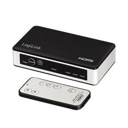 Logilink HD0044 HDMI kapcsoló, 3x1 port, 4K/60 Hz, HDCP, HDR, CEC, RC