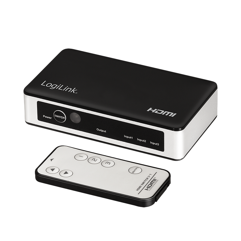 Logilink HD0044 HDMI kapcsoló, 3x1 port, 4K/60 Hz, HDCP, HDR, CEC, RC