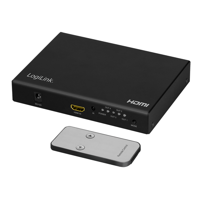 Logilink HD0054 HDMI videó fali processzor, 2x2 port, 4K/60 Hz, HDR, RC