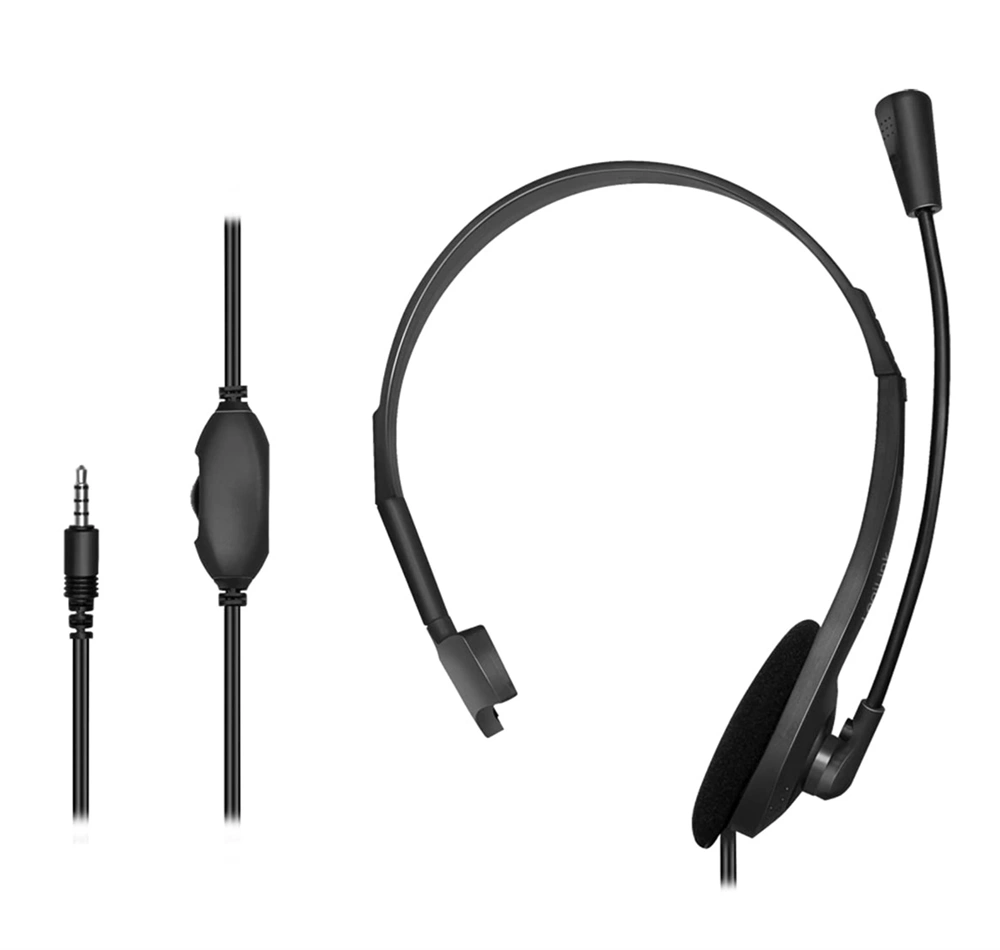 Logilink HS0054 Mono headset, 1x 3,5 mm-es fejhallgató-csatlakozó, mikrofon