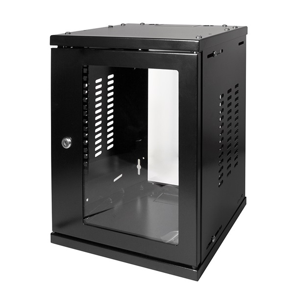 Logilink W09Z33B Hálózati szekrény / fali állvány 10", 8U, összeszerelve, fekete