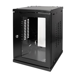 Logilink W09Z33B Hálózati szekrény / fali állvány 10", 8U, összeszerelve, fekete