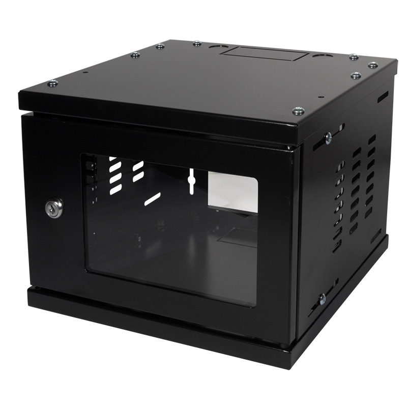Logilink W06Z33B Hálózati szekrény / fali állvány 10", összeszerelt, fekete