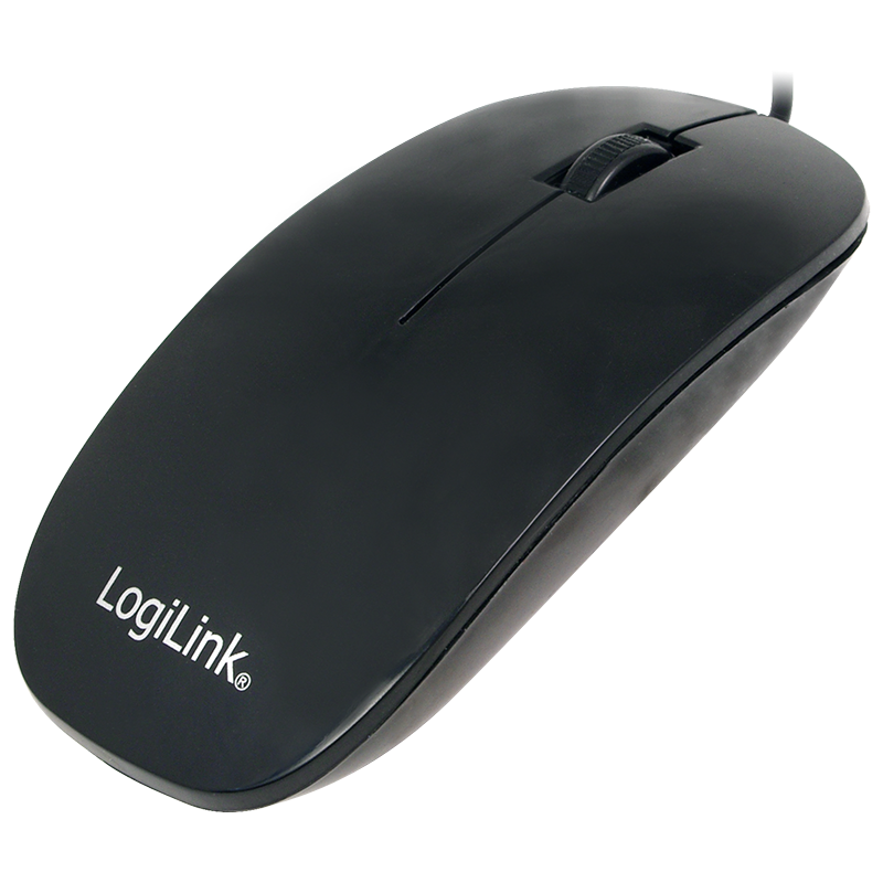 Logilink ID0063 Vékony optikai egér, fekete