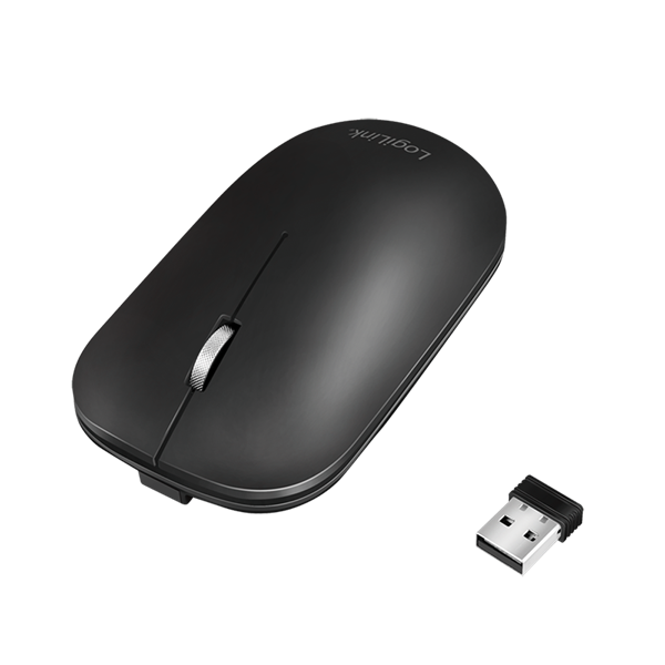 Logilink ID0210 vezeték nélküli egér, 2,4 GHz, USB-A dongle, fekete