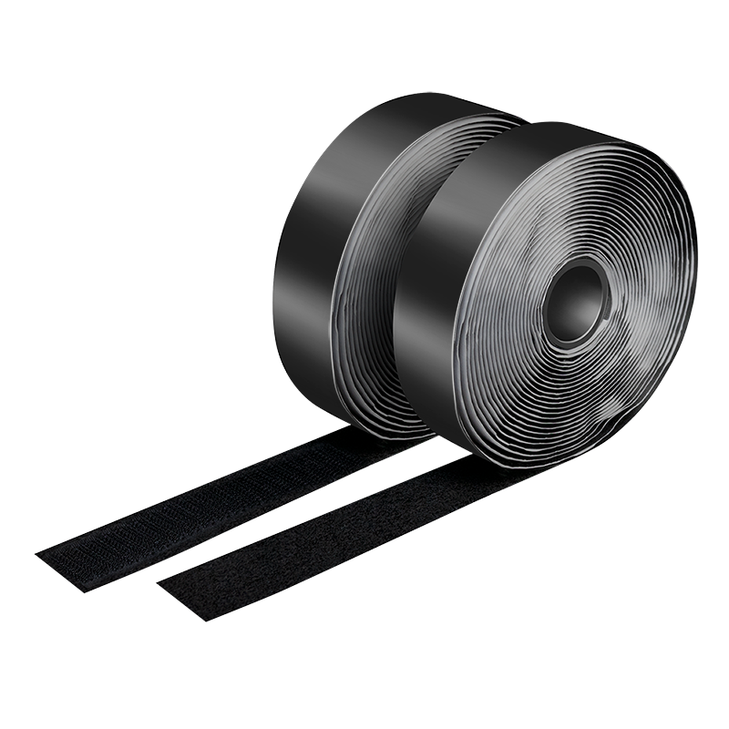 Logilink KAB0080 Öntapadó kábelszíj készlet, fekete, 25 mm széles, tekercs, 5 m