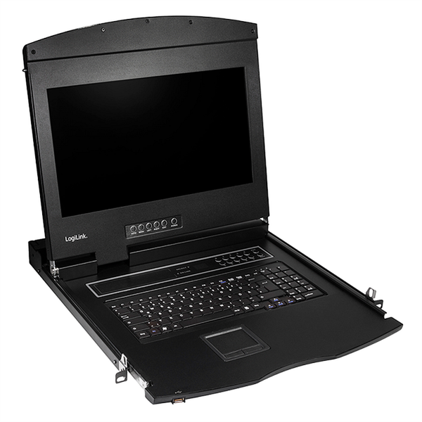 Logilink LC703US KVM-konzol 17"-es képernyővel, HDMI, Full HD, USB-A, PS/2, QWERTY
