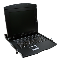 Logilink LC703GE KVM-konzol 17"-es képernyővel, HDMI, Full HD, USB-A, PS/2, QWERTZ