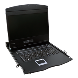 Logilink LC903GE KVM-konzol 19"-es képernyővel, HDMI, Full HD, USB-A, PS/2, QWERTZ