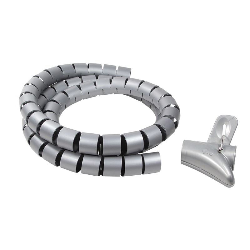 Logilink KAB0014 Kábelhüvely (spirál) + szerszám, szürke, 1,5 m