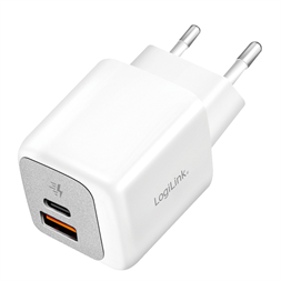 Logilink PA0320SB Kettős USB töltőkészlet (20 db), 1x USB-C (PD), 1x USB-A, 20 W, fehér