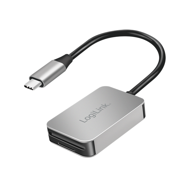 Logilink CR0050 Kettős kártyaolvasó, USB-C 3.2 Gen1, SD és microSD kártyák, alumínium