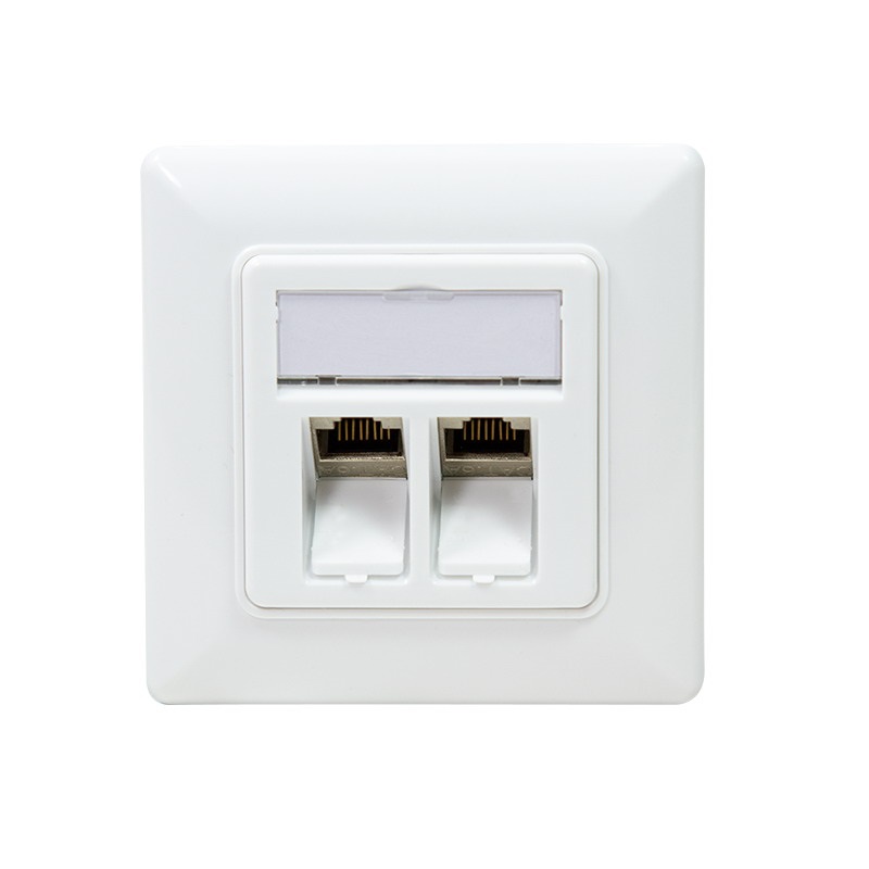 Logilink NK4023 Keystone előlap 2 Cat.6A modullal, fehér