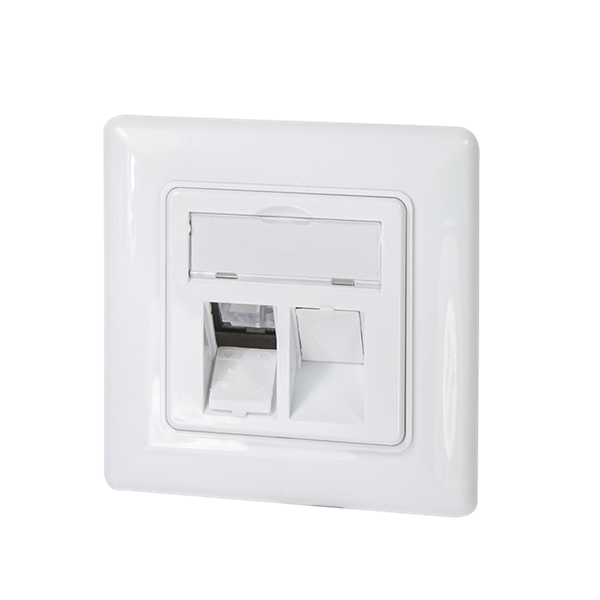Logilink NK4054 Keystone előlap 2 modulhoz, német típusú, fehér