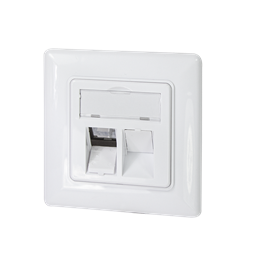 Logilink NK4054 Keystone előlap 2 modulhoz, német típusú, fehér