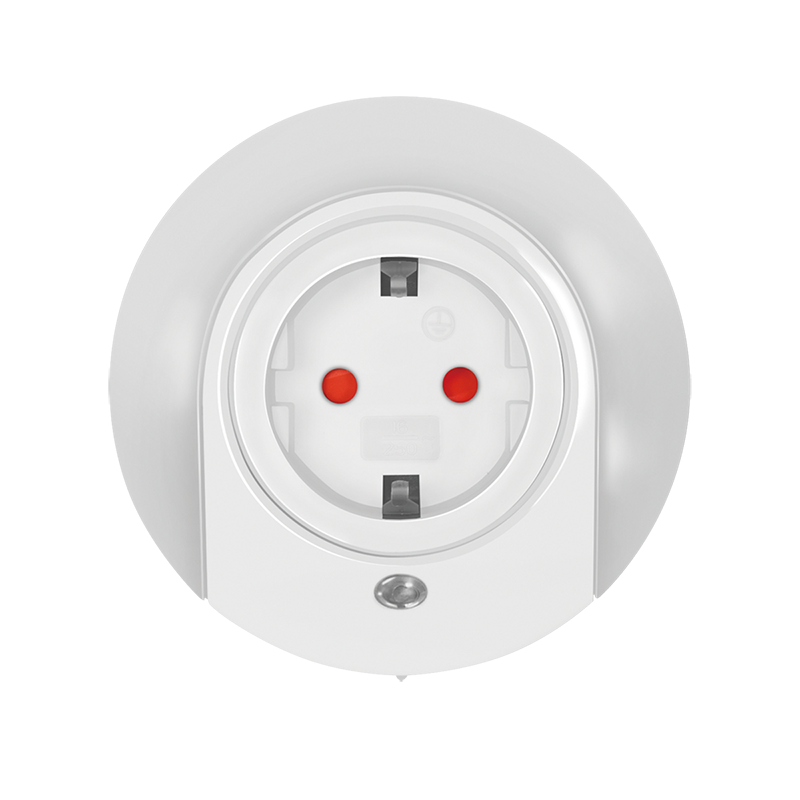 Logilink LED012 LED éjszakai lámpa áteresztő csatlakozóval és alkonyérzékelővel, 3528 LED x7