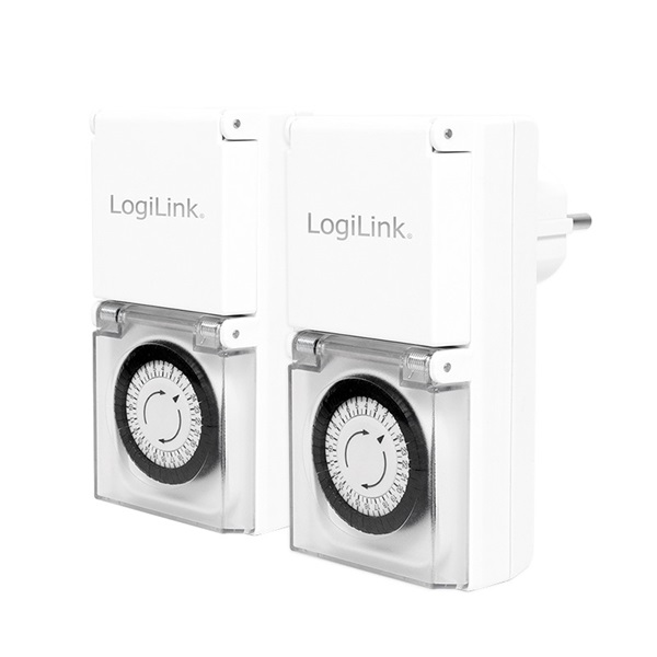 Logilink ET0006A Mechanikus időkapcsoló, IP44, kültéri, 2 db