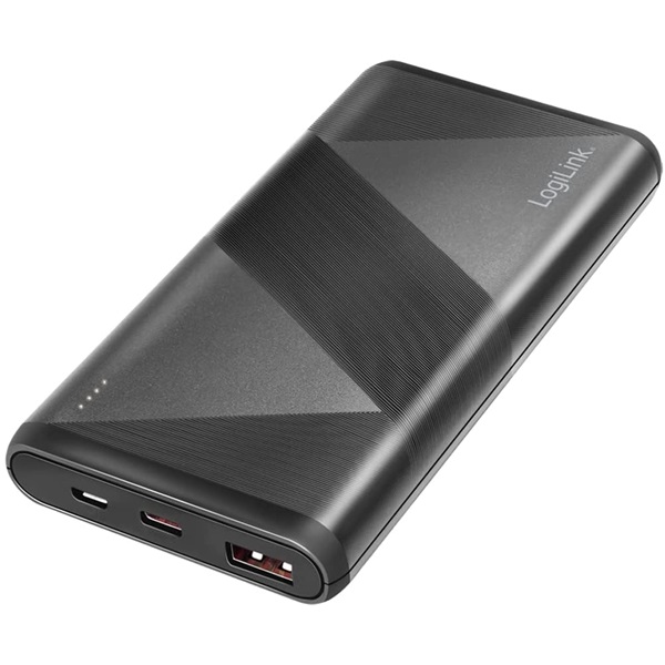 Logilink PA0275 Mobil Power Bank, LiPo, 10.000mAh, PD & QC 18W, fekete