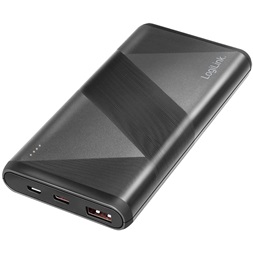 Logilink PA0275 Mobil Power Bank, LiPo, 10.000mAh, PD & QC 18W, fekete