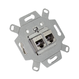 Logilink NK4059 előlap 2 keystone csatlakozóhoz, egyenes kimenet, jel fehér
