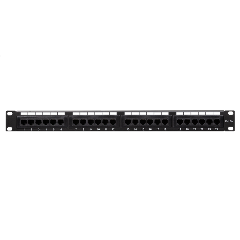 Logilink NP0027 Cat.5e Patch Panel 24 portos árnyékolatlan, 19" rack rögzítés, fekete