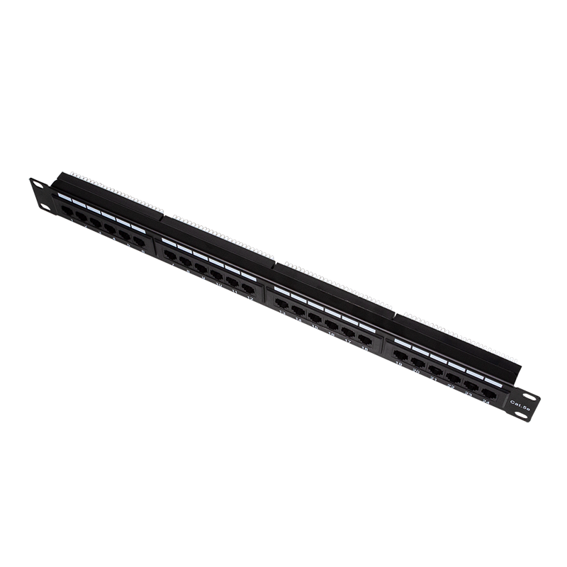 Logilink NP0027 Cat.5e Patch Panel 24 portos árnyékolatlan, 19" rack rögzítés, fekete