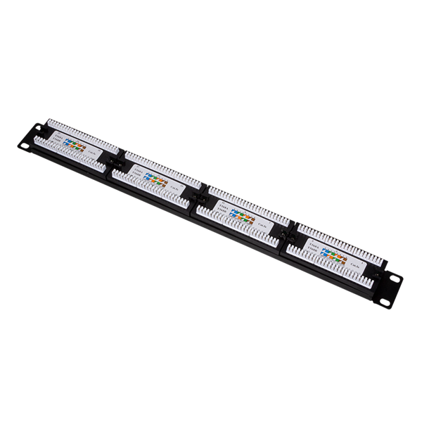 Logilink NP0027 Cat.5e Patch Panel 24 portos árnyékolatlan, 19" rack rögzítés, fekete