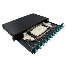 Logilink F12LC3B Optikai kábel elosztó 19" (ODF) LC-DX 12 P, fekete