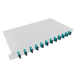 Logilink F12SD3G Optikai kábel elosztó, 19" (ODF) LC-DX 12 P, szürke