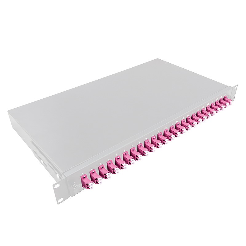 Logilink F24LC4G Optikai kábel elosztó, 19" (ODF) LC-DX 24 P, szürke