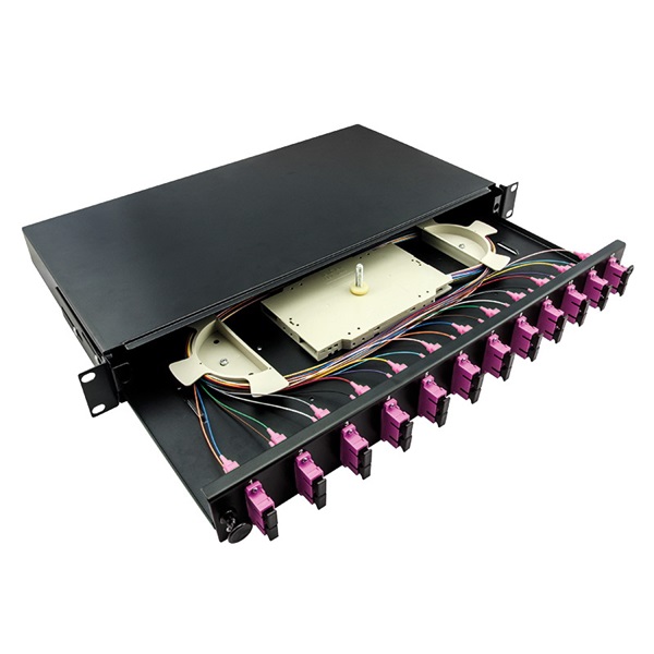 Logilink F12SD4B Optikai kábel elosztó 19" (ODF) SC-DX 12 P, fekete
