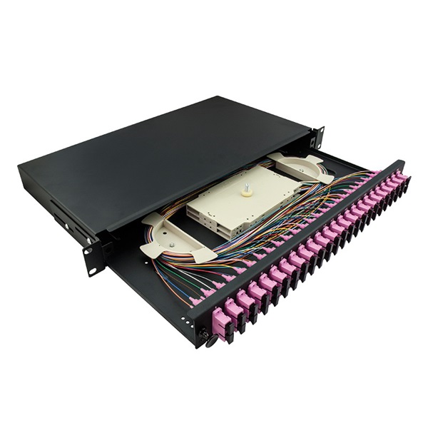 Logilink F24SD4B Optikai kábel elosztó, 19" (ODF) SC-DX 24 P