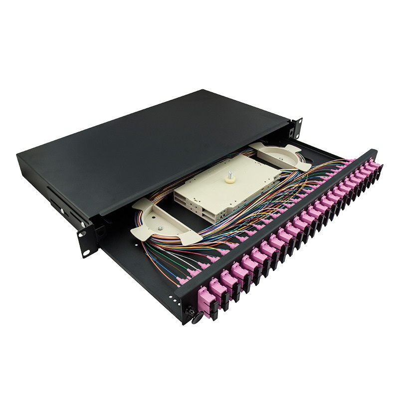 Logilink F24SD4B Optikai kábel elosztó, 19" (ODF) SC-DX 24 P