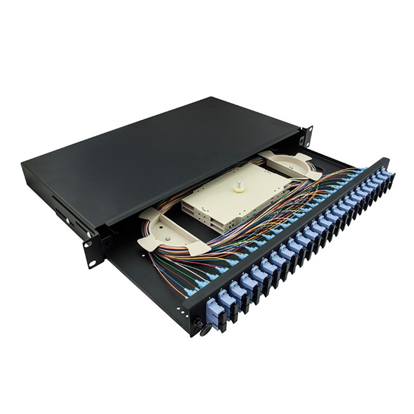 Logilink F24SD2B Optikai kábel elosztó, 19" (ODF) SC-DX 24 P, fekete
